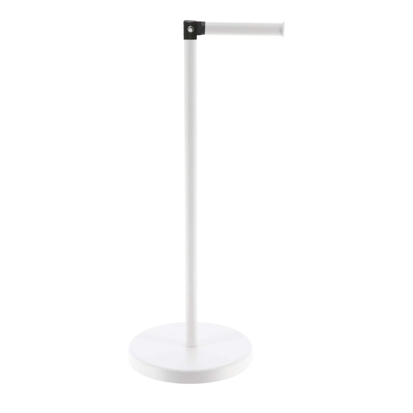 Porte-papier hygiénique élégant avec bras pliant et réserve, support compact en métal autoportant - Diamètre 8 pouces X 22 H