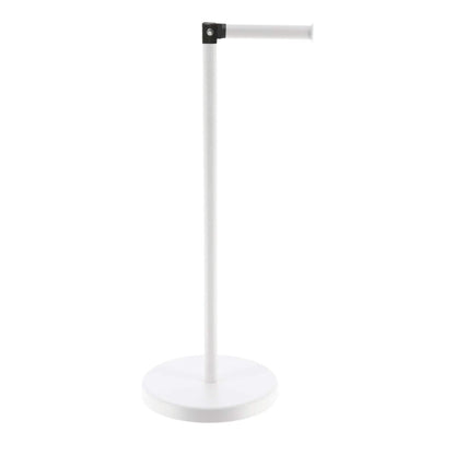 Porte-papier hygiénique élégant avec bras pliant et réserve, support compact en métal autoportant - Diamètre 8 pouces X 22 H