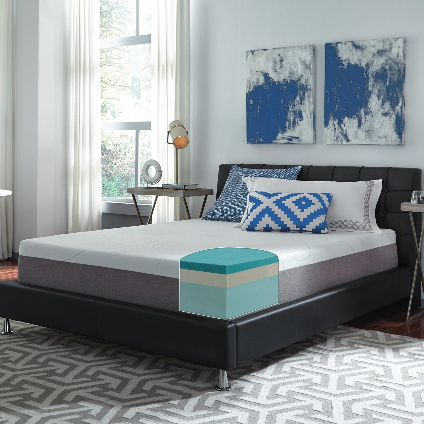 Slumber Solutions Matelas en mousse à mémoire de forme gel 12 pouces Choisissez votre confort
