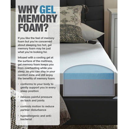 Matelas en mousse à mémoire de forme gel Slumber Solutions Essentials de 12 pouces