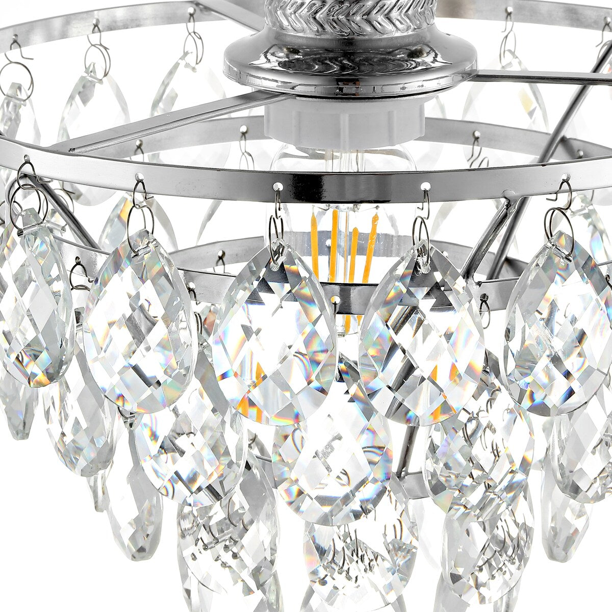 Petit plafonnier en cristal WINGBO, mini-plafonnier semi-encastré... - N/A
