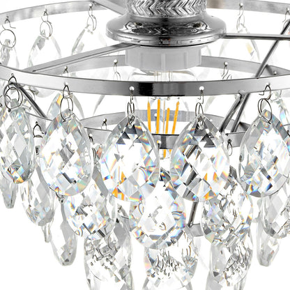Petit plafonnier en cristal WINGBO, mini-plafonnier semi-encastré... - N/A