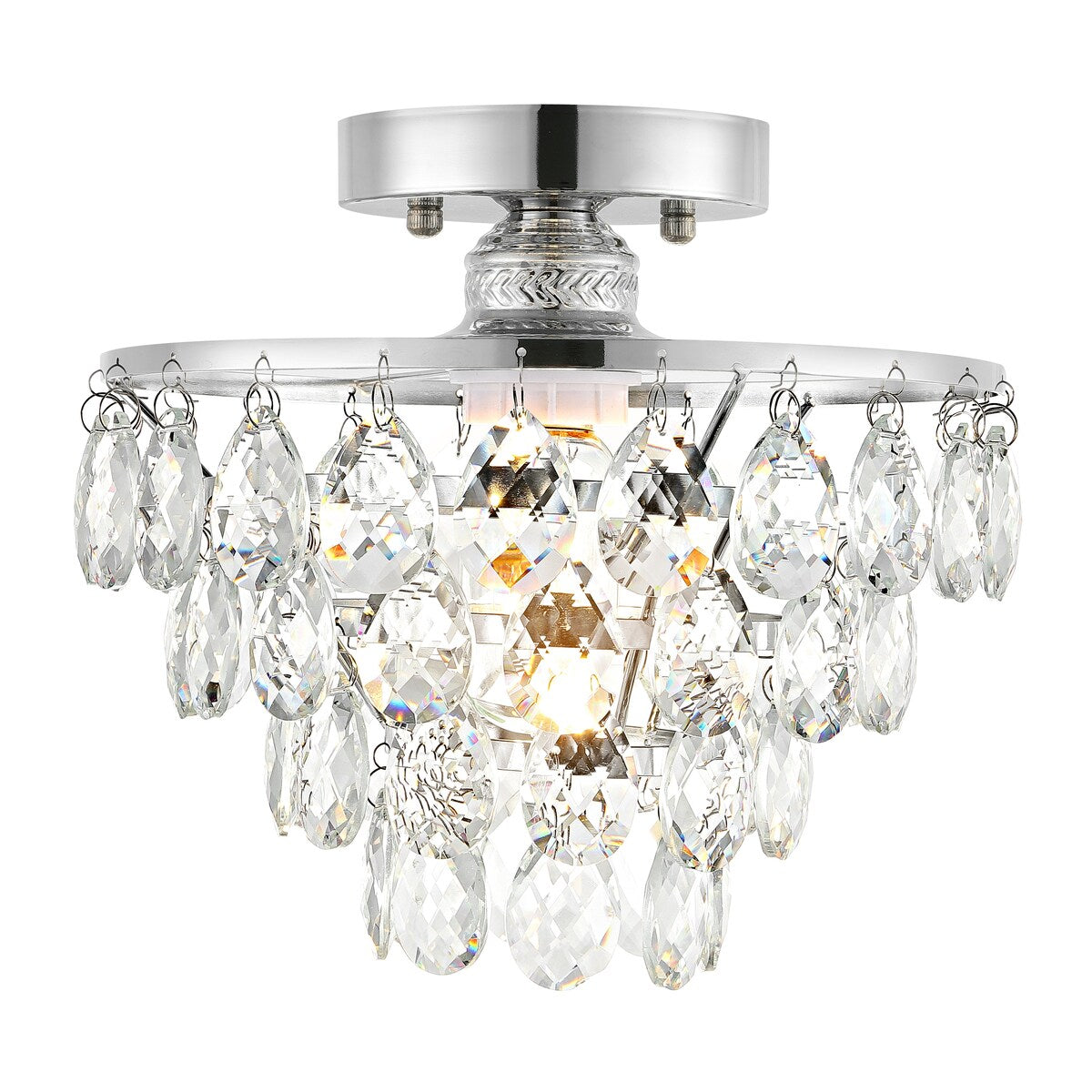 Petit plafonnier en cristal WINGBO, mini-plafonnier semi-encastré... - N/A