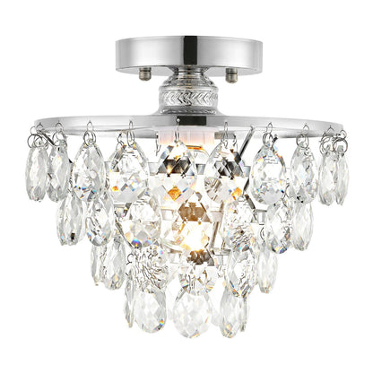 Petit plafonnier en cristal WINGBO, mini-plafonnier semi-encastré... - N/A