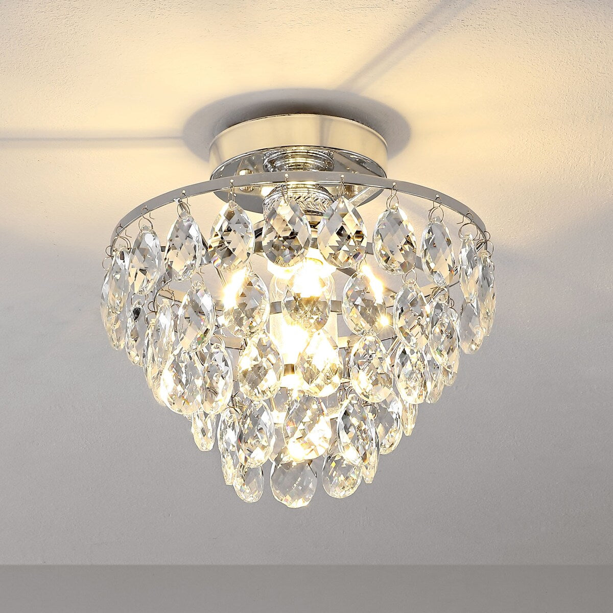 Petit plafonnier en cristal WINGBO, mini-plafonnier semi-encastré... - N/A