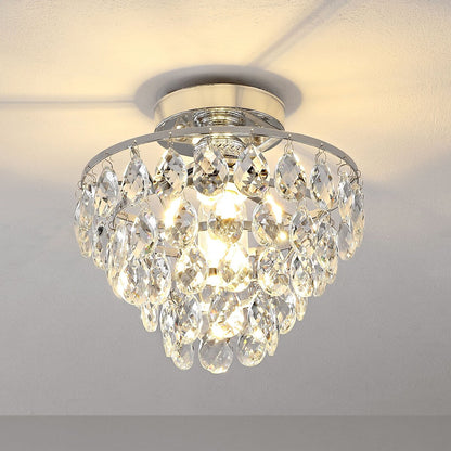Petit plafonnier en cristal WINGBO, mini-plafonnier semi-encastré... - N/A