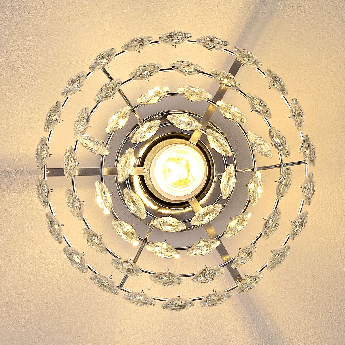 Petit plafonnier en cristal WINGBO, mini-plafonnier semi-encastré... - N/A