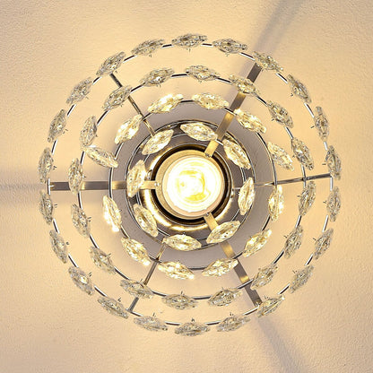 Petit plafonnier en cristal WINGBO, mini-plafonnier semi-encastré... - N/A