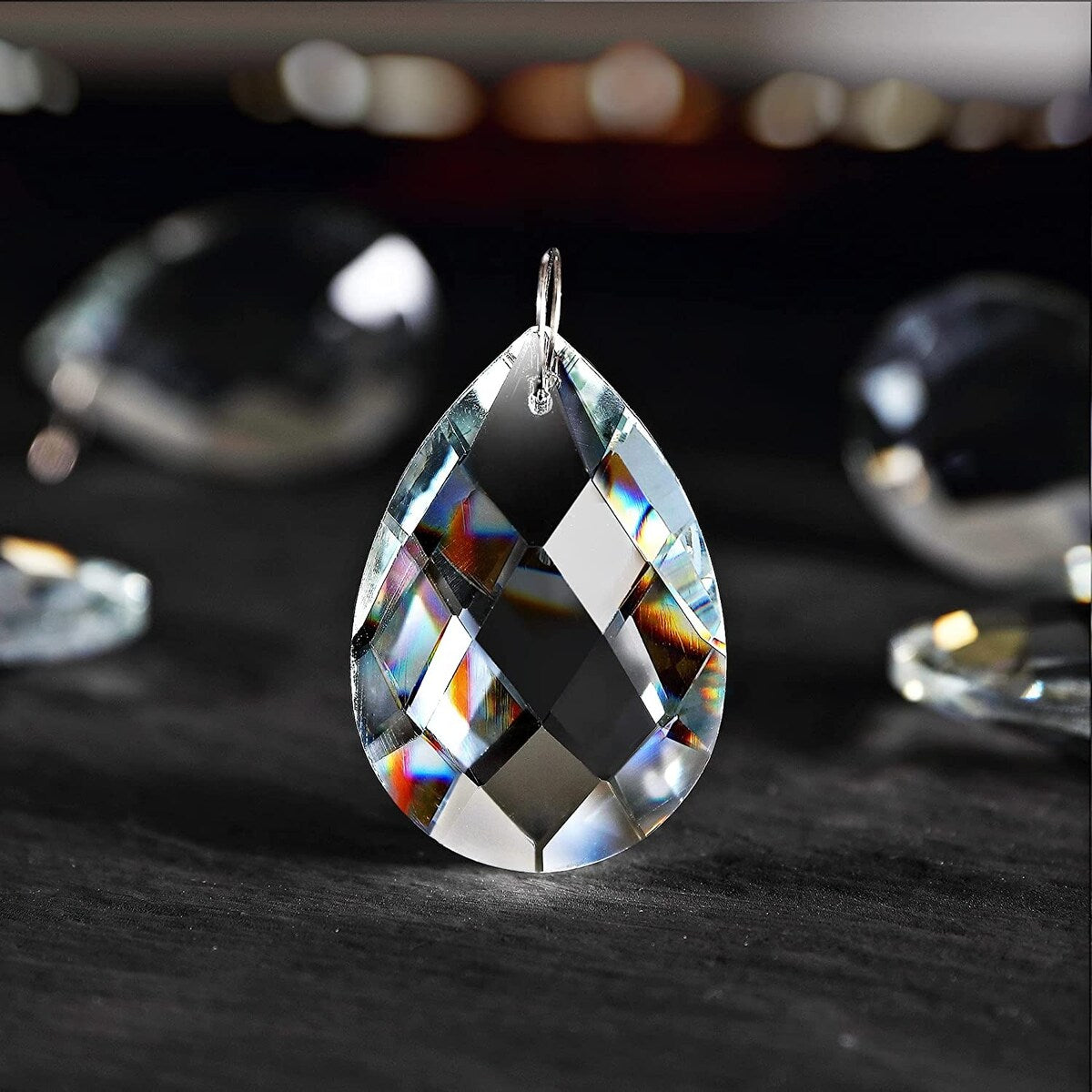 Petit plafonnier en cristal WINGBO, mini-plafonnier semi-encastré... - N/A