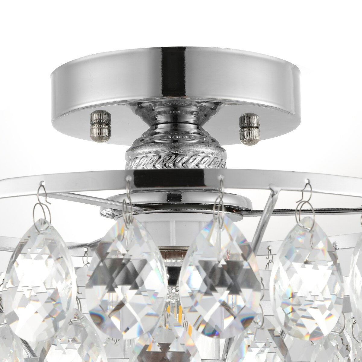 Petit plafonnier en cristal WINGBO, mini-plafonnier semi-encastré... - N/A