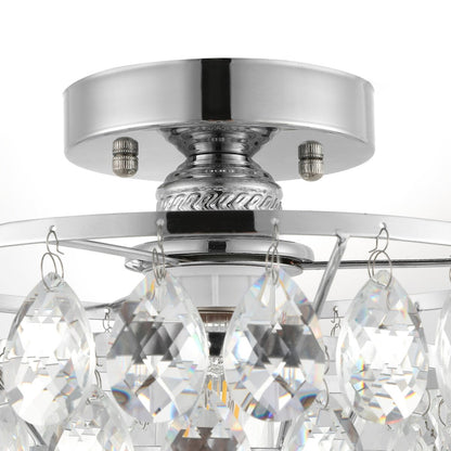 Petit plafonnier en cristal WINGBO, mini-plafonnier semi-encastré... - N/A
