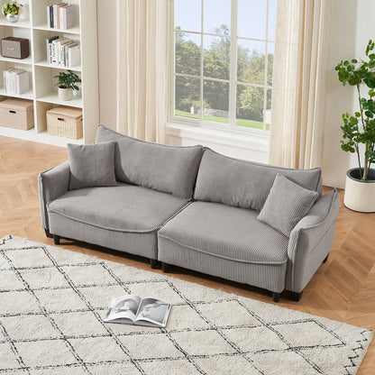 Sofa can be Converted into A Sofa Bed with Two Throw Pillows