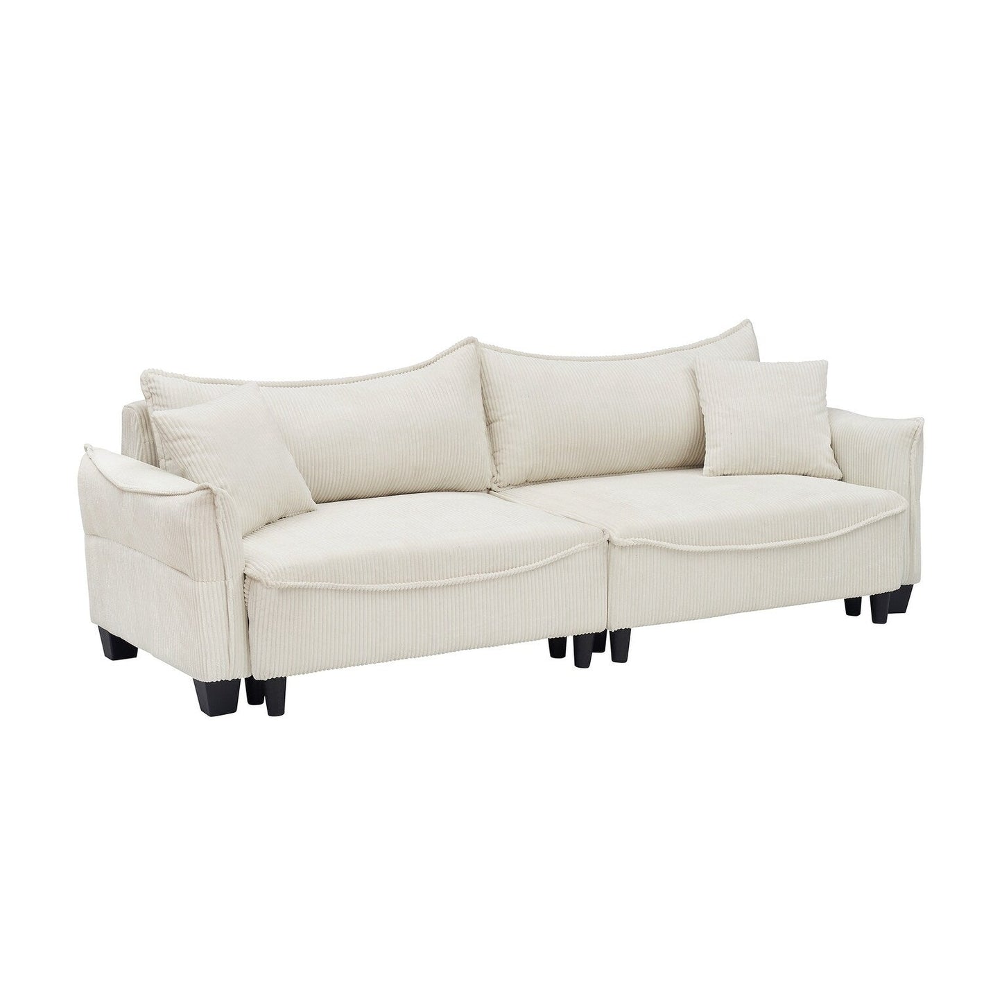 Sofa can be Converted into A Sofa Bed with Two Throw Pillows