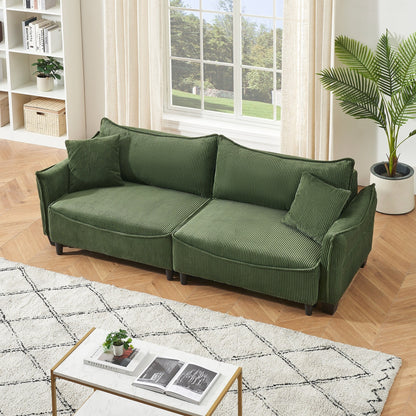 Sofa can be Converted into A Sofa Bed with Two Throw Pillows