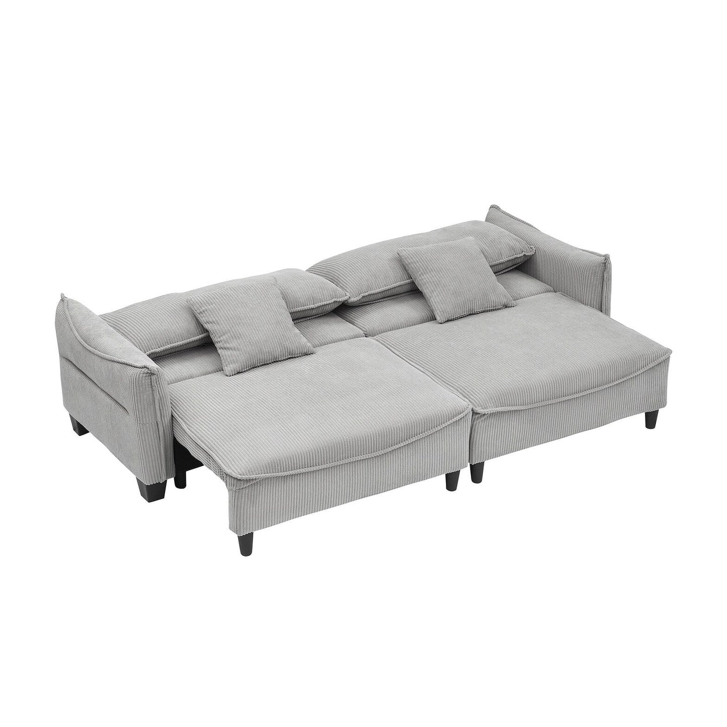 Sofa can be Converted into A Sofa Bed with Two Throw Pillows