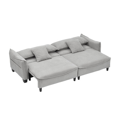 Sofa can be Converted into A Sofa Bed with Two Throw Pillows