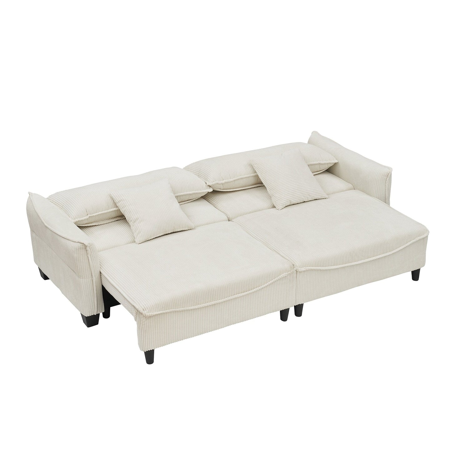Sofa can be Converted into A Sofa Bed with Two Throw Pillows