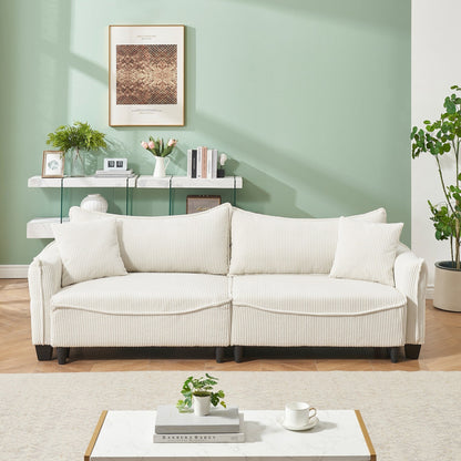 Sofa can be Converted into A Sofa Bed with Two Throw Pillows