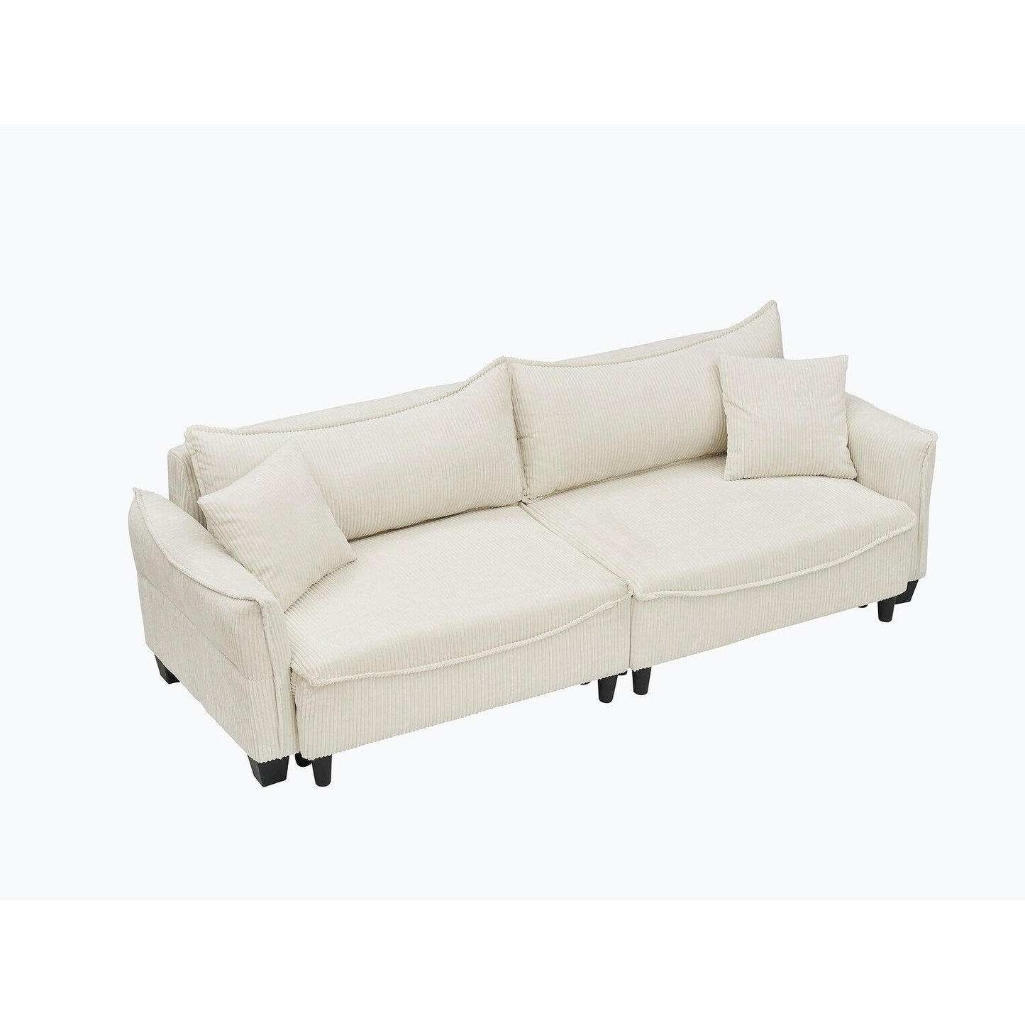 Sofa can be Converted into A Sofa Bed with Two Throw Pillows