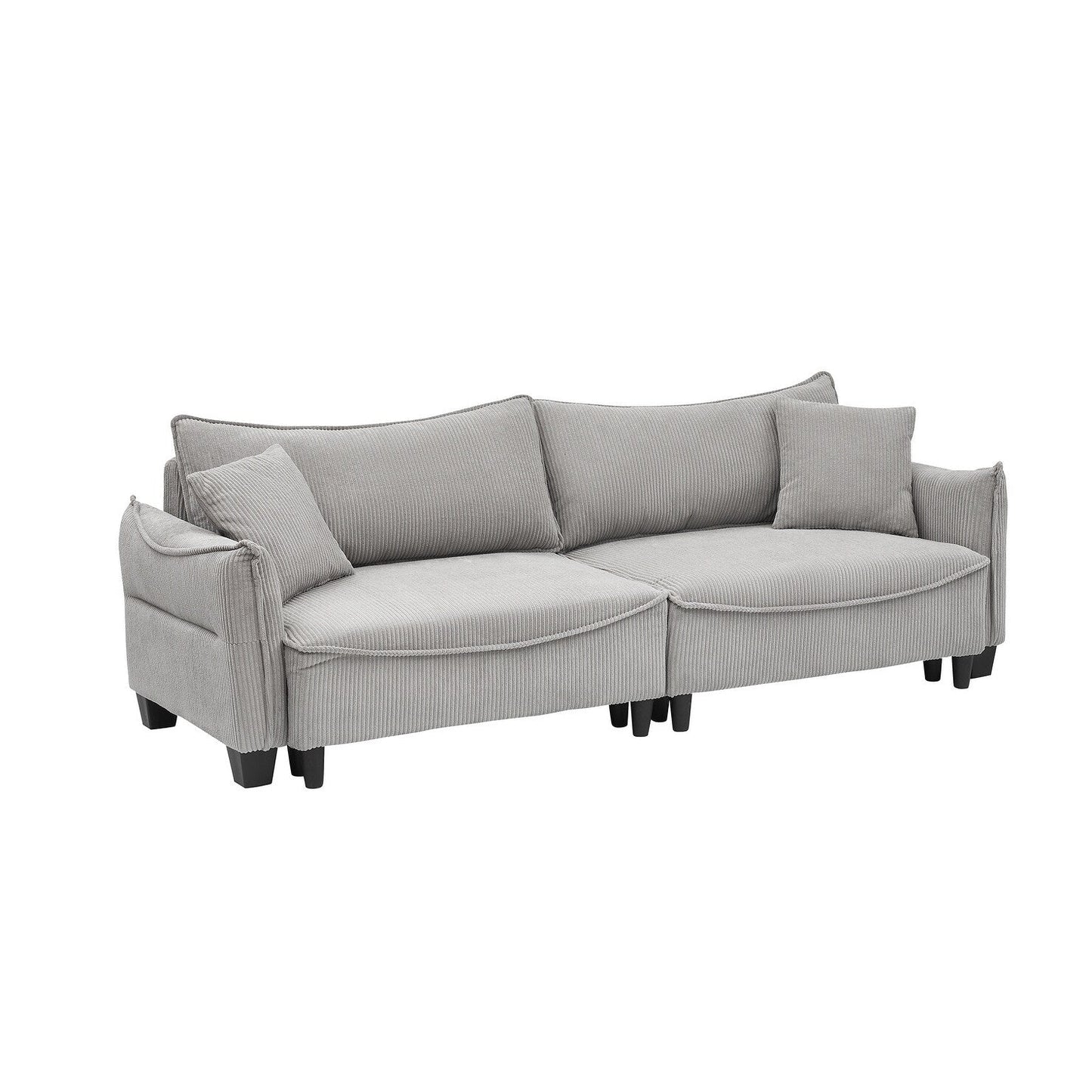 Sofa can be Converted into A Sofa Bed with Two Throw Pillows