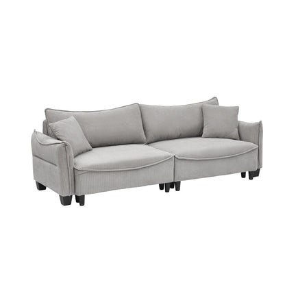 Sofa can be Converted into A Sofa Bed with Two Throw Pillows