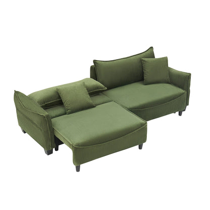 Sofa can be Converted into A Sofa Bed with Two Throw Pillows