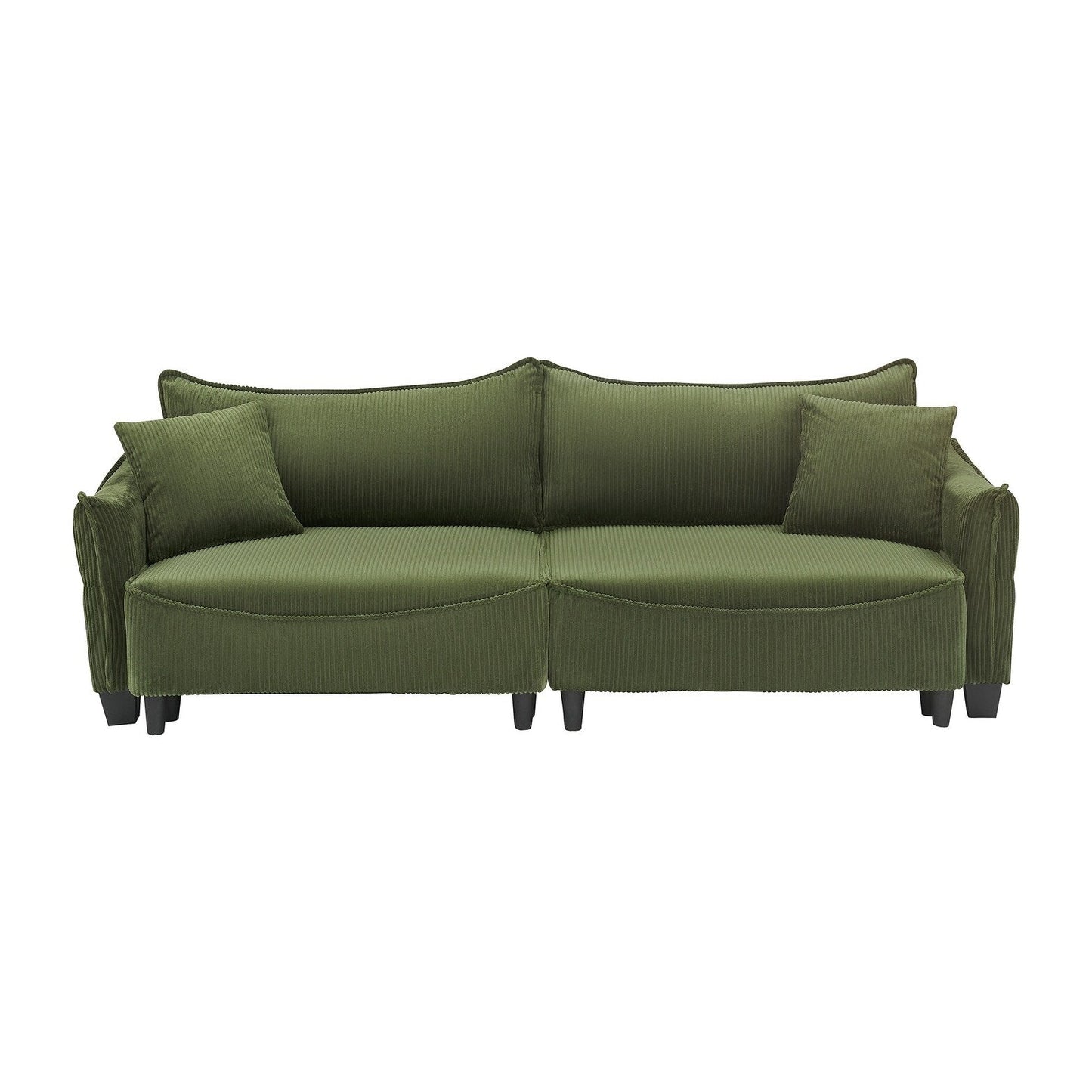 Sofa can be Converted into A Sofa Bed with Two Throw Pillows