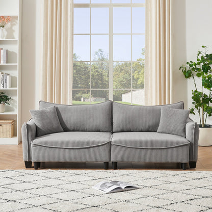 Sofa can be Converted into A Sofa Bed with Two Throw Pillows