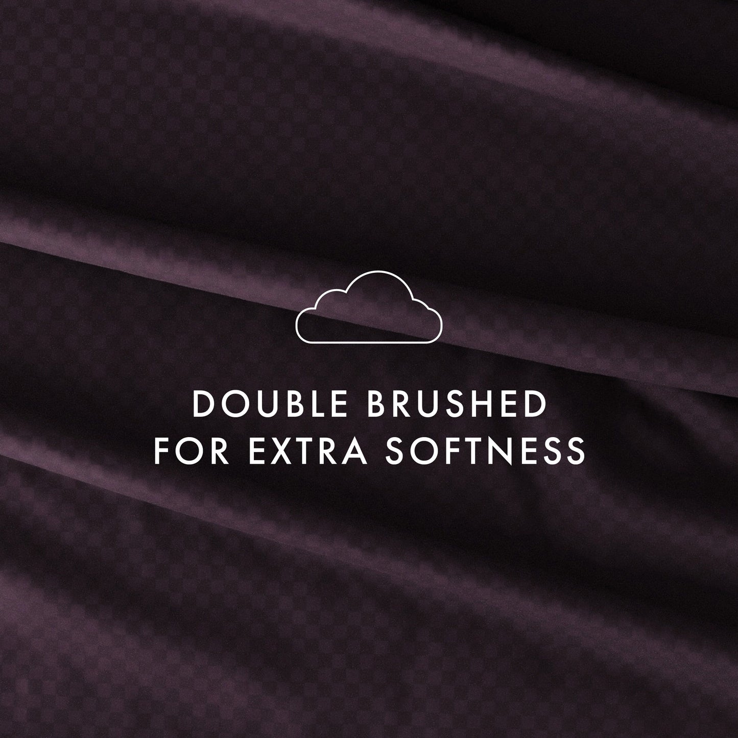 Ensemble de draps à poche profonde Soft Essentials doublement brossé à carreaux gaufrés, 4 pièces