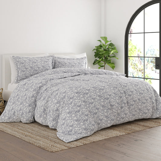 Parure de couette surdimensionnée 3 pièces Simply Soft à imprimé cachemire