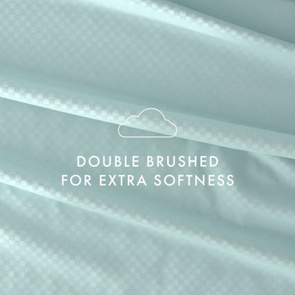 Ensemble de draps à poche profonde Soft Essentials doublement brossé à carreaux gaufrés, 4 pièces
