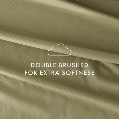 Ensemble de draps à poche profonde Soft Essentials doublement brossé à carreaux gaufrés, 4 pièces
