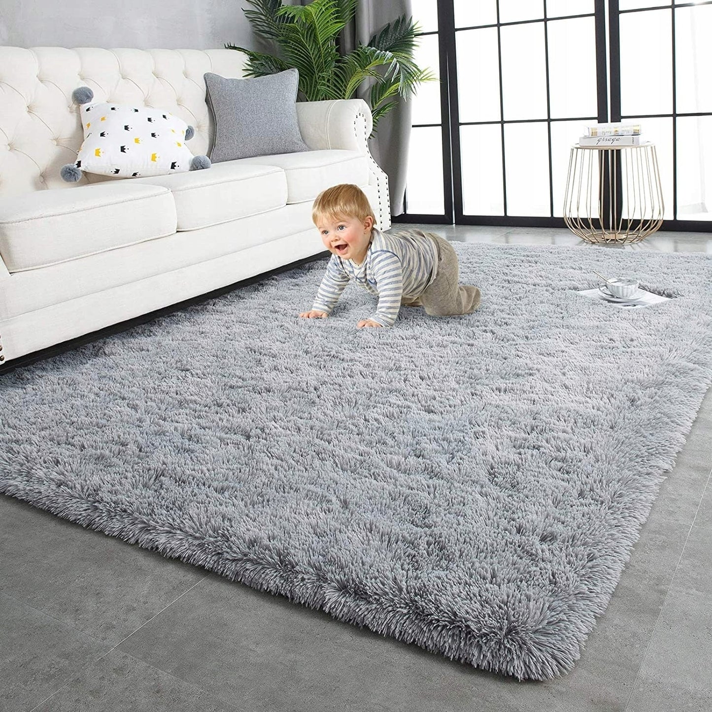 Tapis d'intérieur doux et moderne - 1,22 m x 1,62 m