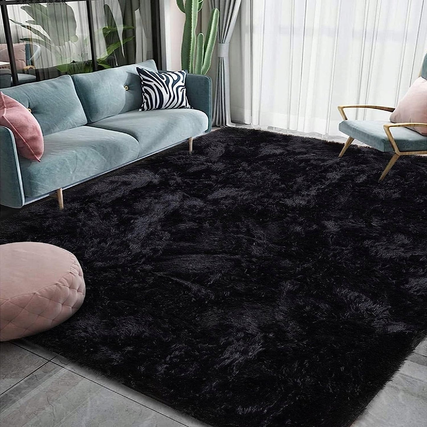 Tapis d'intérieur doux et moderne - 1,22 m x 1,62 m