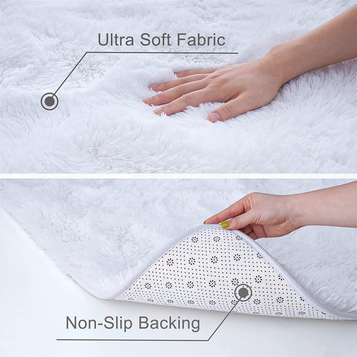 Tapis d'intérieur doux et moderne - 1,22 m x 1,62 m