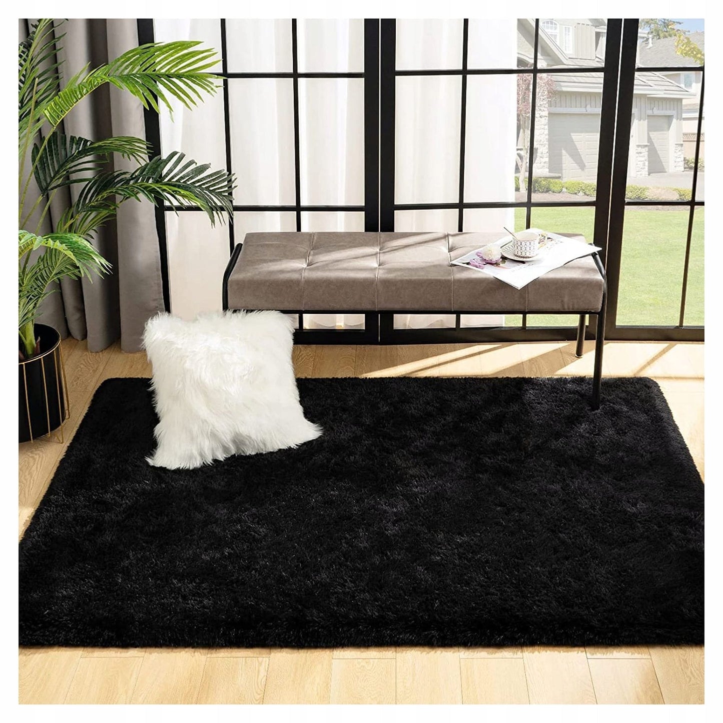 Tapis d'intérieur doux et moderne - 1,22 m x 1,62 m