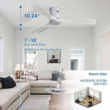 Ventilateur de plafond encastré Sofucor 52 pouces avec télécommande, moteur réversible et éclairage intégré en option