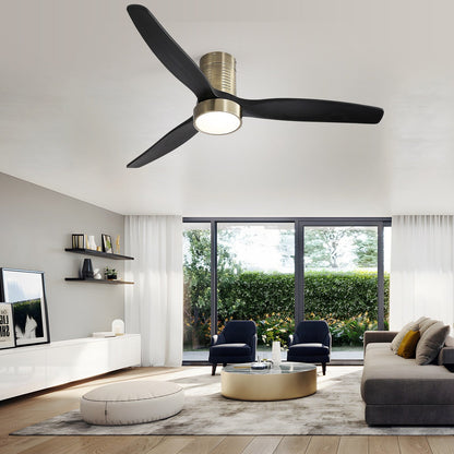 Ventilateur de plafond encastré Sofucor 52 pouces avec télécommande, moteur réversible et éclairage intégré en option