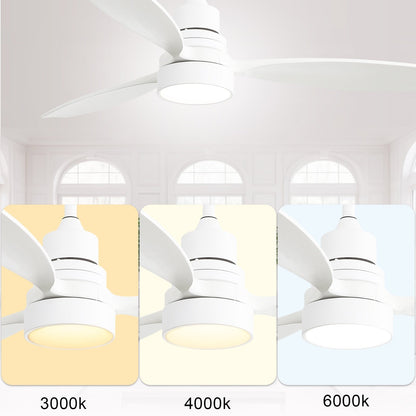 Ventilateur de plafond d'intérieur en bois Sofucor 52 avec télécommande et éclairage intégré en option