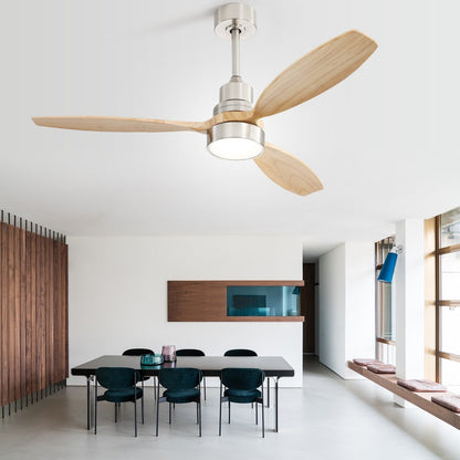 Ventilateur de plafond d'intérieur en bois Sofucor 52 avec télécommande et éclairage intégré en option