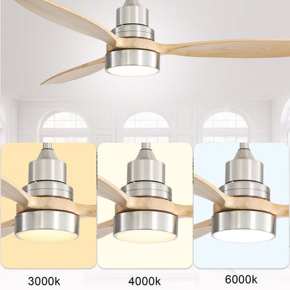 Ventilateur de plafond d'intérieur en bois Sofucor 52 avec télécommande et éclairage intégré en option