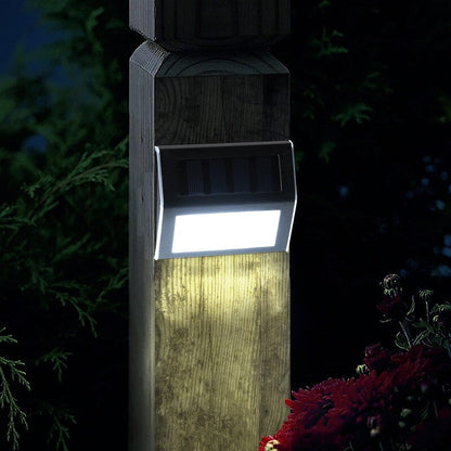 Éclairage solaire de terrasse, éclairage d'escalier à LED, éclairage de marches en acier inoxydable
