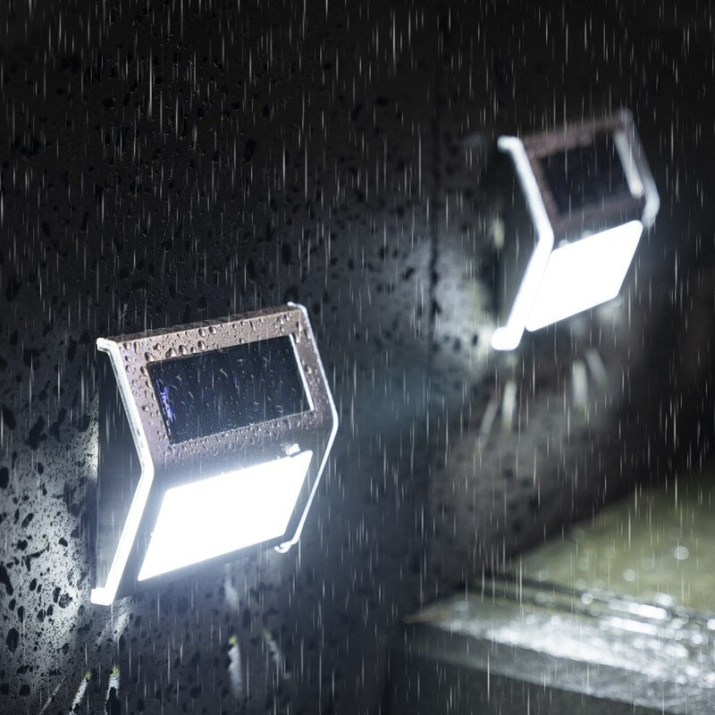 Éclairage solaire de terrasse, éclairage d'escalier à LED, éclairage de marches en acier inoxydable