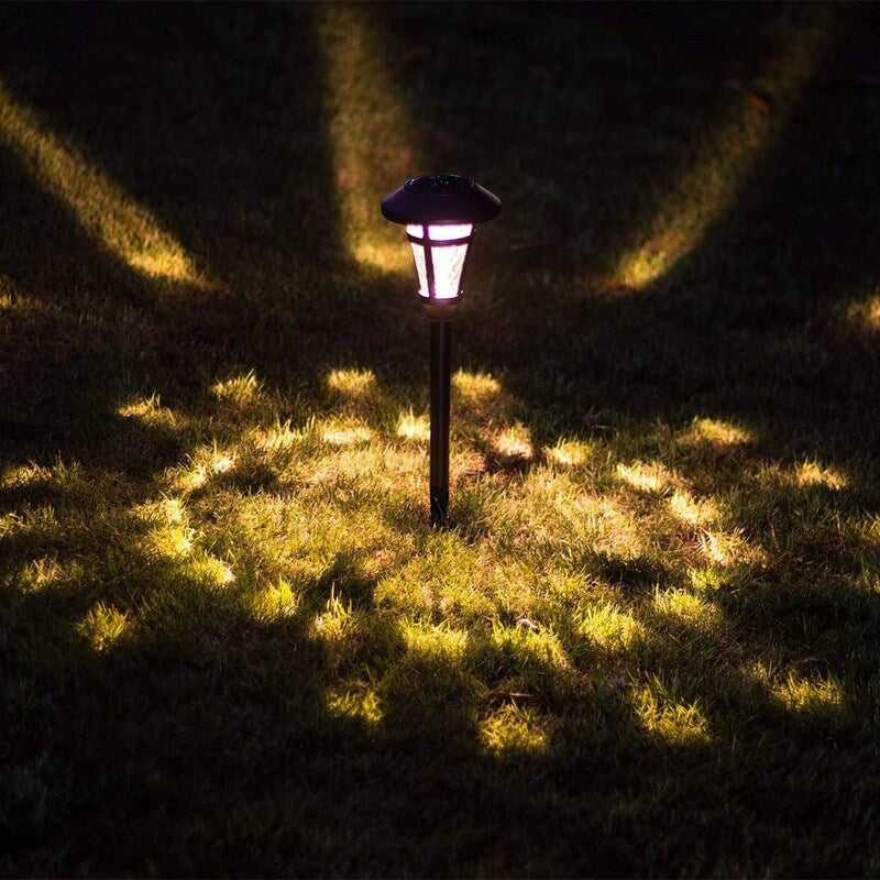 Lot de 6 lampes solaires d'extérieur avec finition bronze pour chemins de jardin