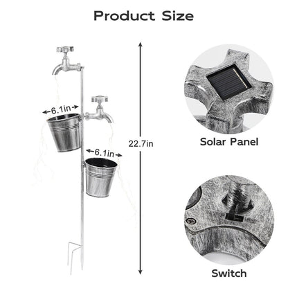 Guirlande lumineuse LED solaire pour décoration de jardin avec jardinière
