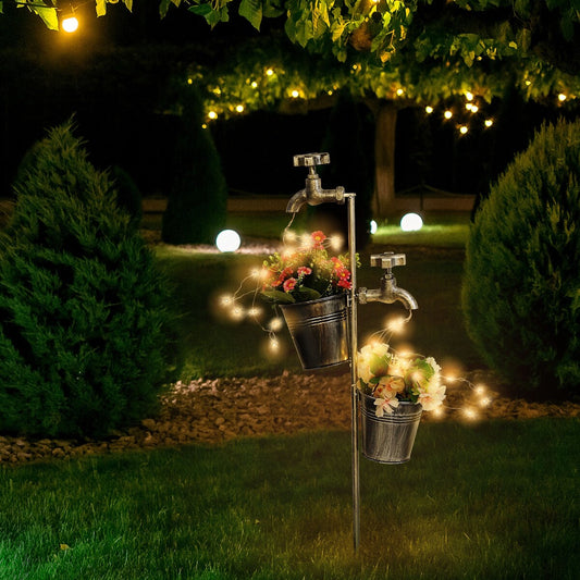 Guirlande lumineuse LED solaire pour décoration de jardin avec jardinière