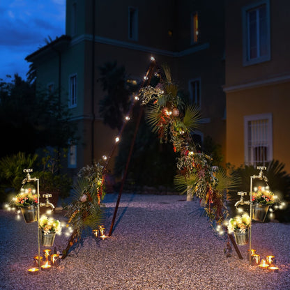 Guirlande lumineuse LED solaire pour décoration de jardin avec jardinière