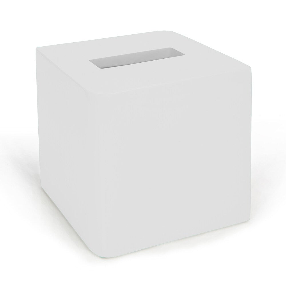 Collection d'accessoires de salle de bain en laque blanche unie