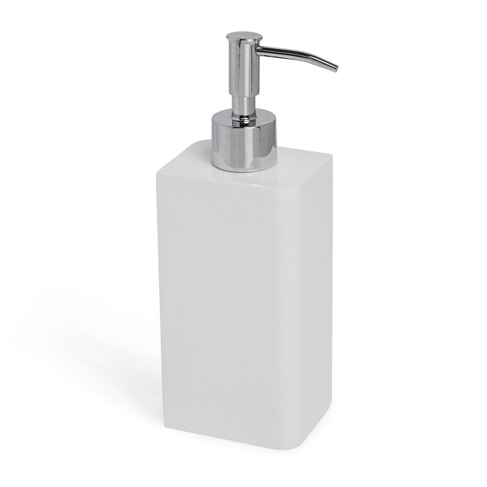 Collection d'accessoires de salle de bain en laque blanche unie