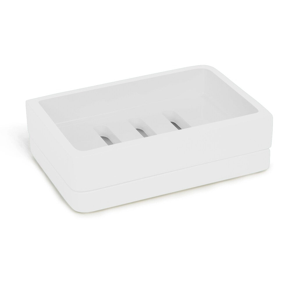 Collection d'accessoires de salle de bain en laque blanche unie